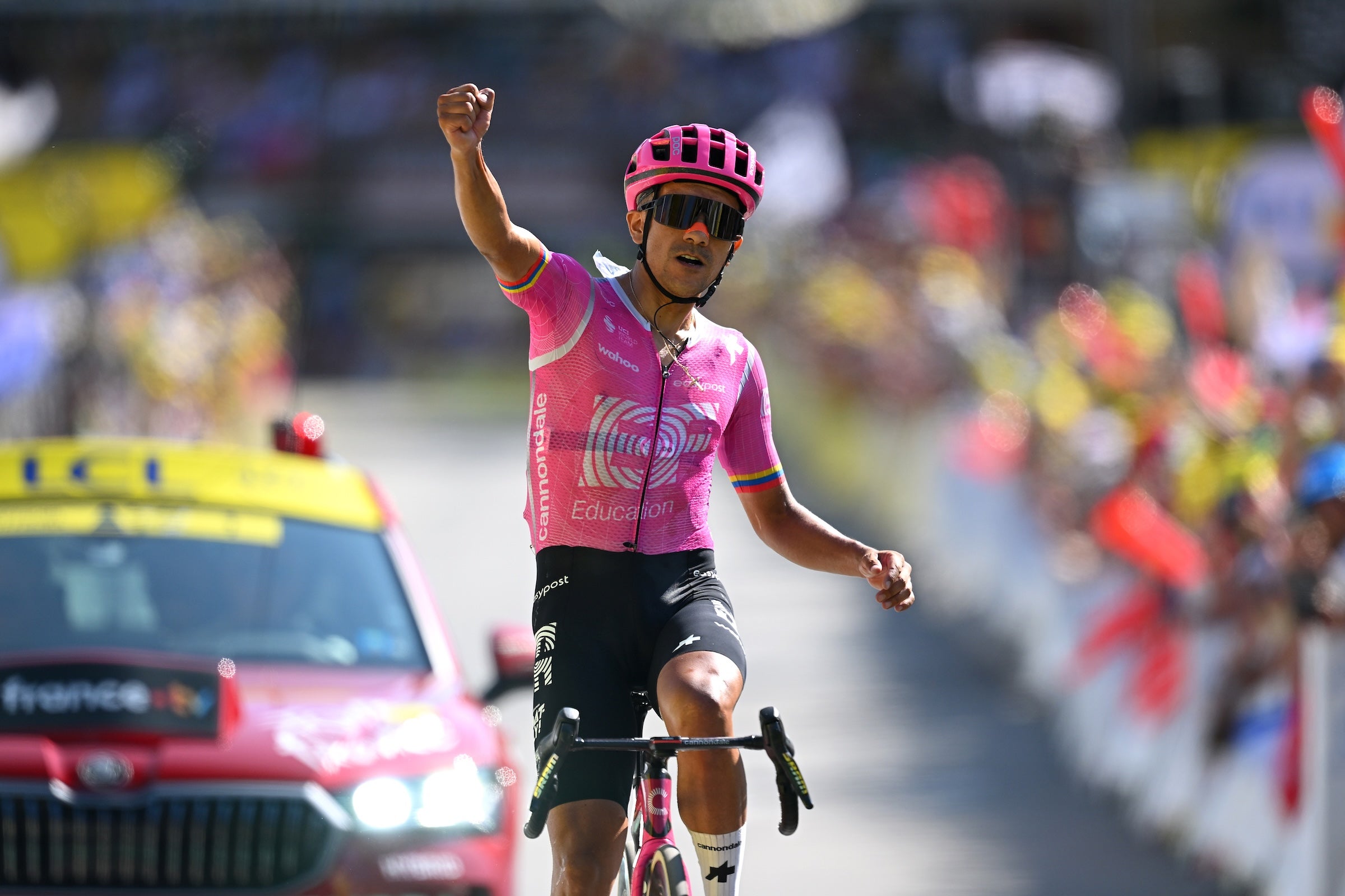 Richard Carapaz won stage 18 of the 2026 Tour de France (Photo: Tim de Waele/Getty Images)