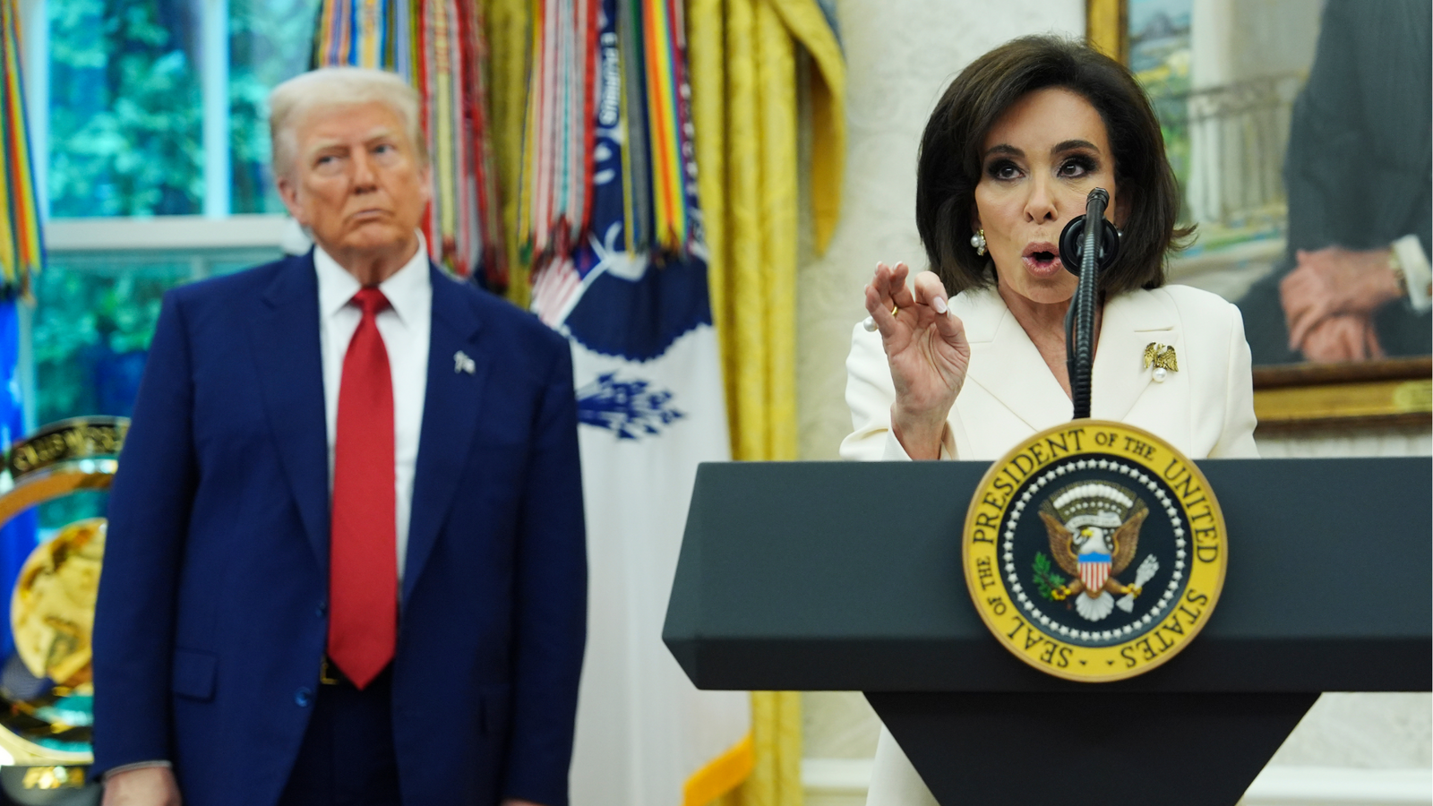 Trump Criticizes Jeanine Pirro Over Lincoln Memorial Reflecting Pool Case