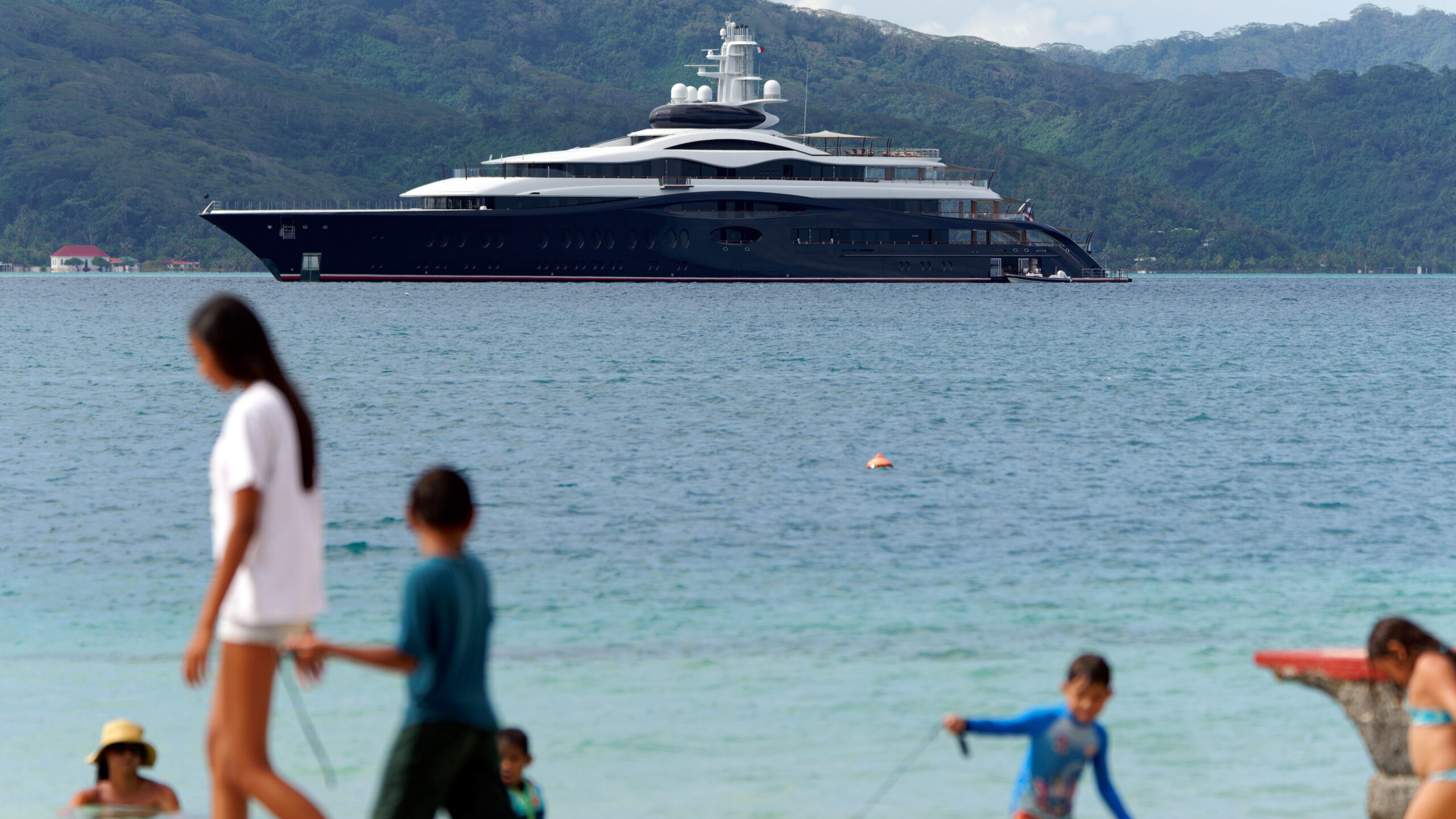 Marc Zuckerberg's superyacht named Launchpad is seen on December 19, 2024 in Raiatea, French Polynesia. The teenagers and