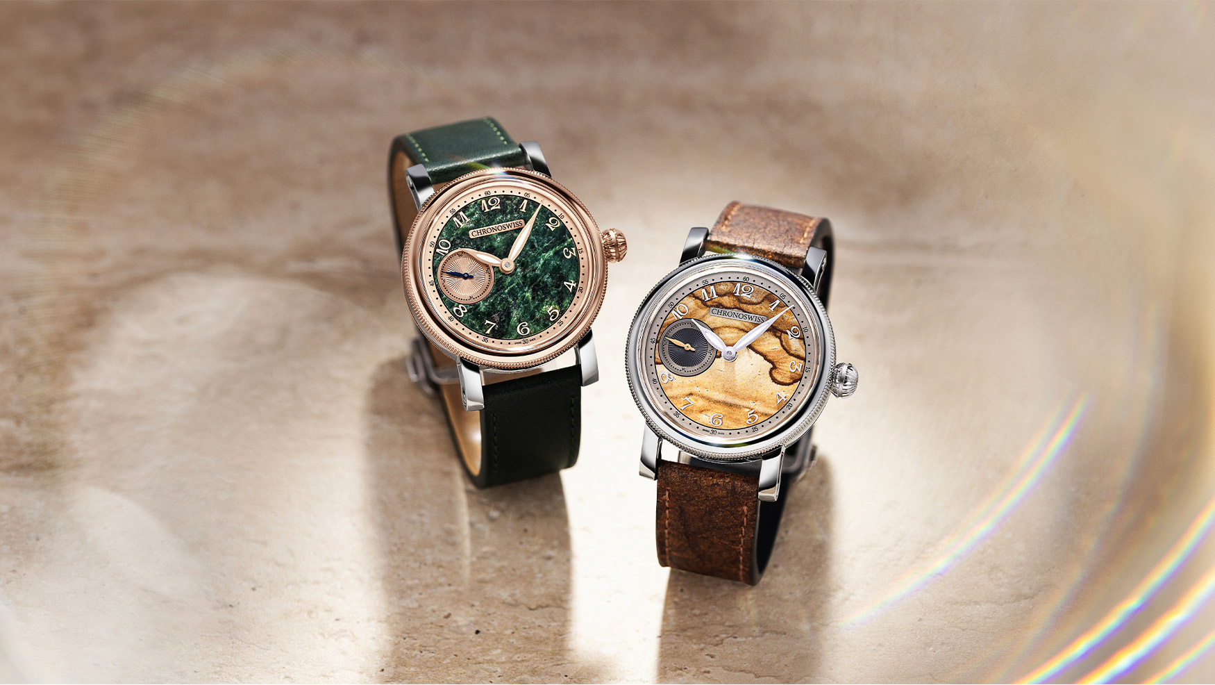 Chronoswiss Expands Small Seconds Collection With Natural Stone Dials