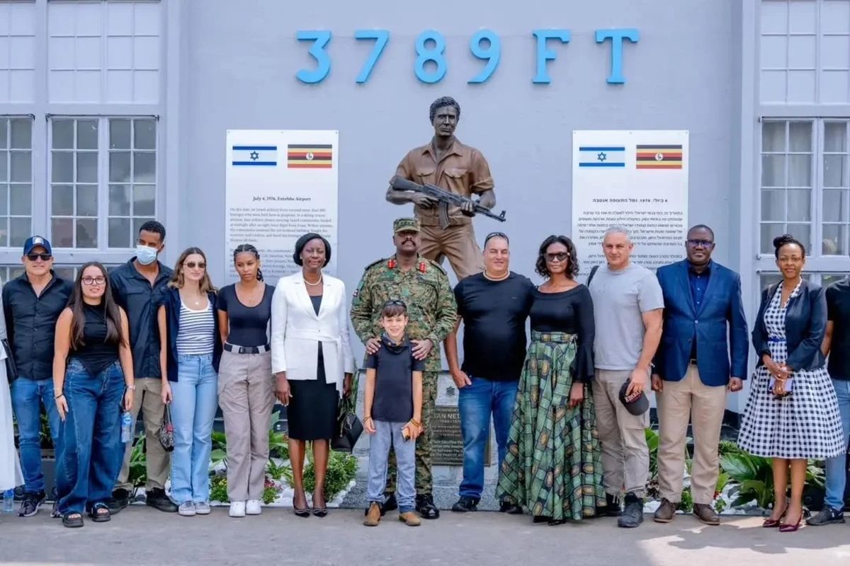 Uganda Military Unveils Statue of Netanyahu Brother at Entebbe Airport